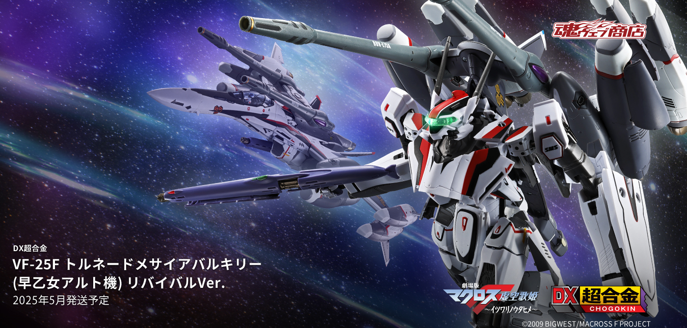 劇場版マクロスF 〜イツワリノウタヒメ～】BANDAI SPIRITSより早乙女アルトが搭乗する「VF-25Fトルネードメサイアバルキリー」がリバイバル商品化決定！  | MACROSS OFFICIAL SITE